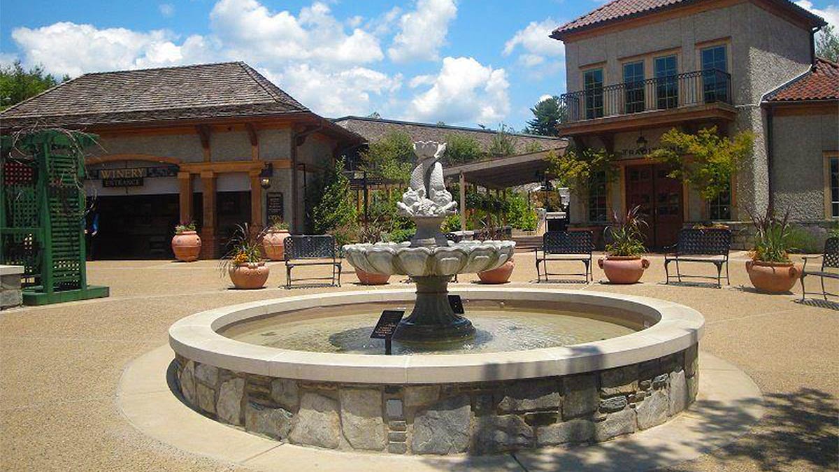 Exterior view of the Winery and Estate Grounds at The Biltmore Estate - Asheville, North Carolina, USA